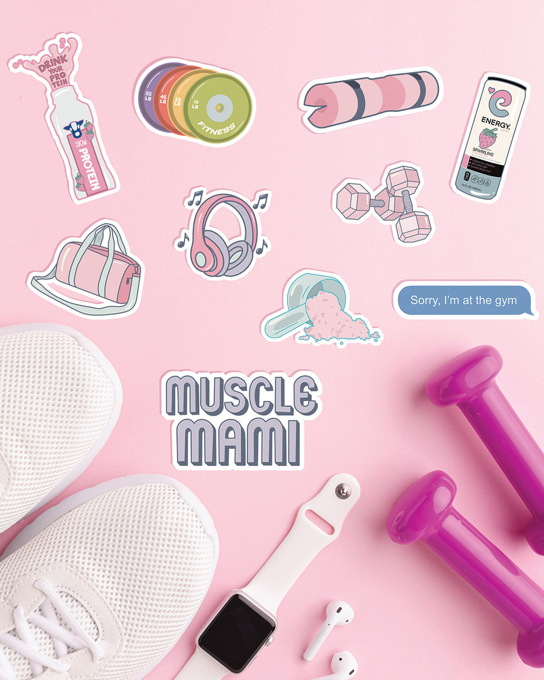 Women Gym Sticker Pack (10 pcs)